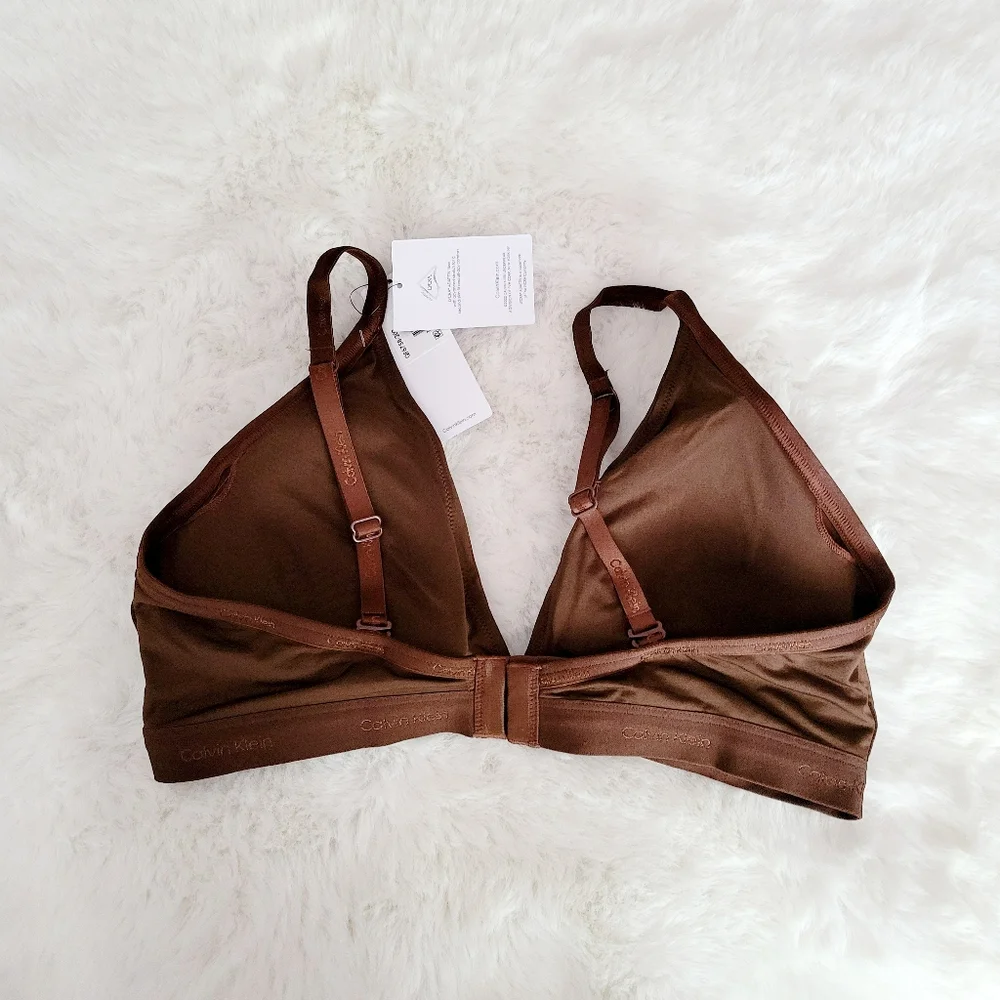 🤎CALVIN KLEIN FORM TO BODY NATURAL LIGHTLY LINED BRALETTE BRALETTE SIZE XL